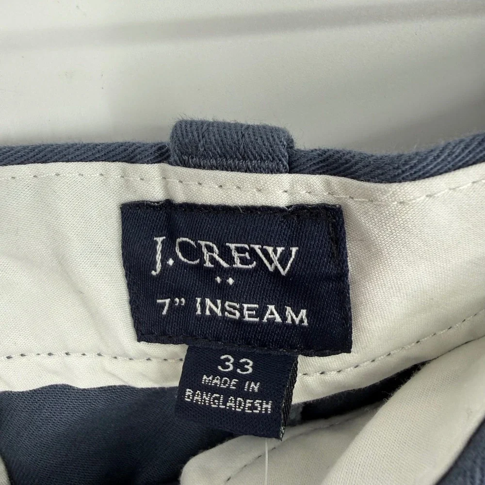 J.Crew Chino Shorts Mens 33 Navy Blue NEW 7 Inch Inseam Stretch Cotton L0923 - Picture 5 of 13